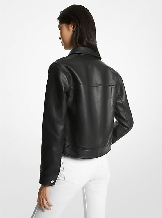 leather utility jacket