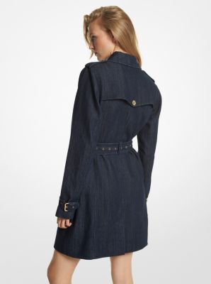 Trench in denim stretch con cintura image number 1