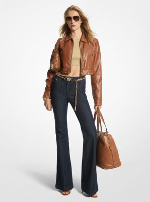 Michael kors suede hot sale moto jacket