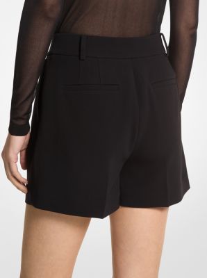 Pleated Crepe Shorts