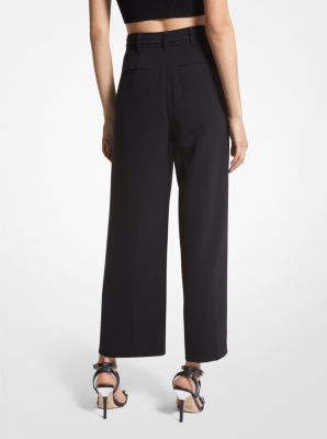 Cropped Stretch Twill Belted Pants image number 1