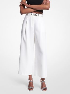 Cropped Stretch Twill Belted Pants image number 0