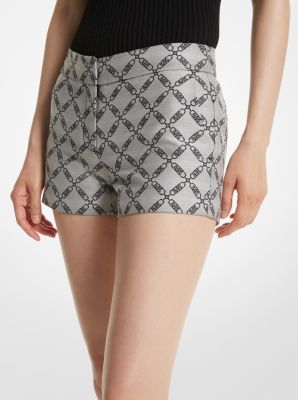 Shorts aus Jacquard mit Empire-Logomuster image number 0