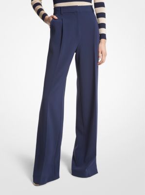 MICHAEL KORS Womens Navy Stretch Printed Skinny Pants Size: L 