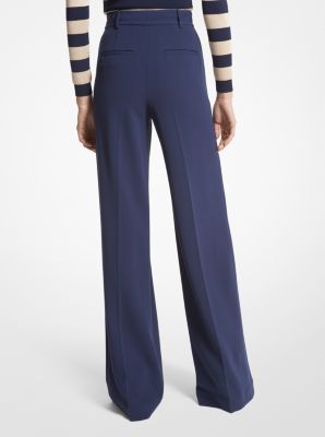 Crepe Wide-Leg Pants