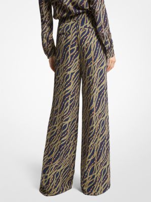 Status Print Georgette Wide-Leg Pants image number 1