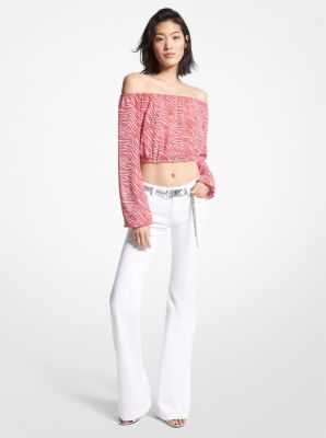 Michael kors off discount the shoulder top