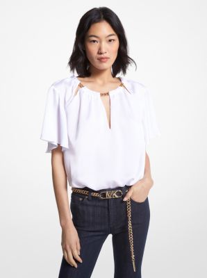 Michael kors white blouse online