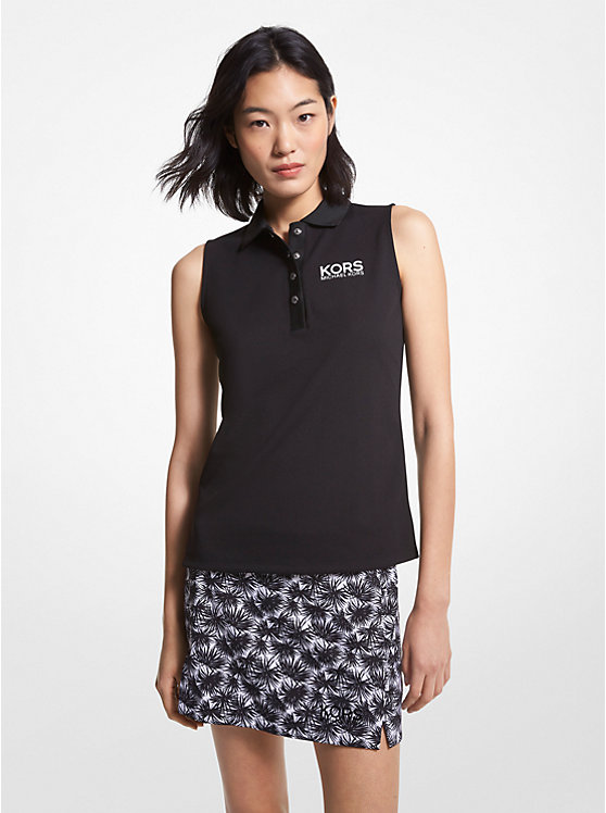Golf Logo Piqué Sleeveless Polo Shirt image number 0