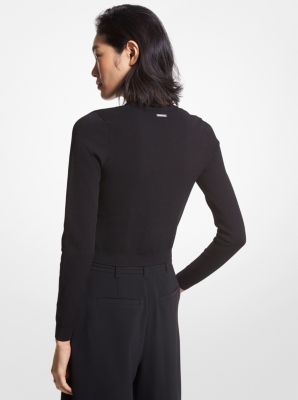 Stretch Knit Cropped Jacket image number 1