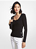 Ribbed Stretch Knit Sweater image number 0