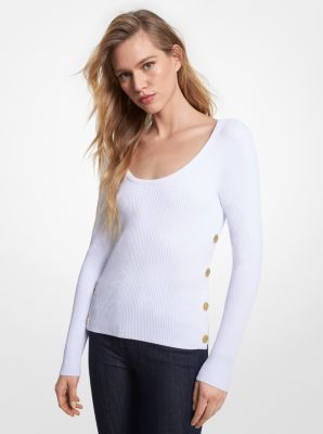 Ribbed Stretch Knit Sweater