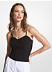 Ribbed Stretch Viscose Cropped Tank Top image number 0