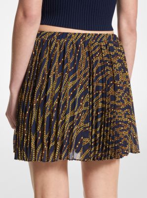 Status Print Georgette Pleated Skirt image number 1