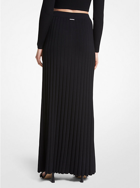 Ribbed Stretch Knit Maxi Skirt image number 1