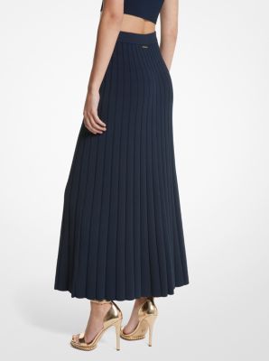 【送料&関税込】Michael Kors Textured Crepe Maxi Skirt Michael Michael Kors Textured Crepe Maxi Skirt In Black