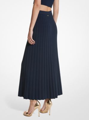 Ribbed Stretch Knit Maxi Skirt image number 1