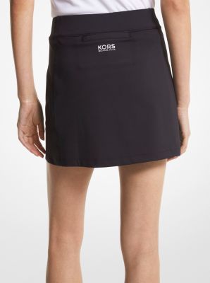 Golf Logo Stretch Knit Skort in BLACK | Michael Kors