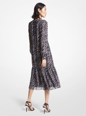 Zebra print outlet midi dress