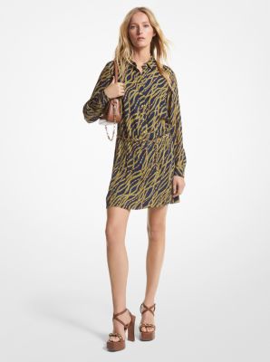 Michael kors georgette shirtdress best sale