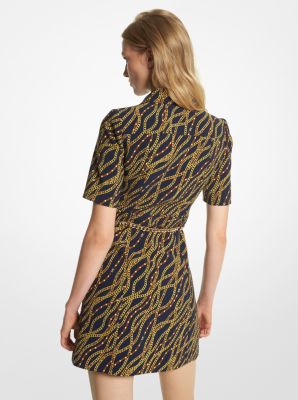 Status Print Twill Belted Dress image number 1