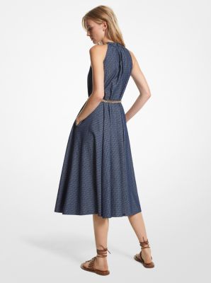 Monogram Jacquard Denim A-Line Skirt - Ready to Wear