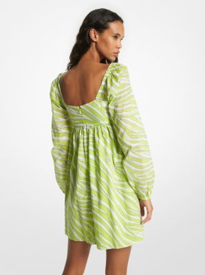 Zebra Print Cotton Lawn Dress