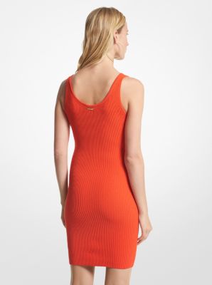 Michael Kors Ribbed Stretch Viscose Tank Dress