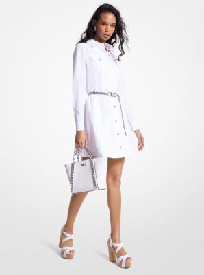 Michael kors belted shirt on sale dress