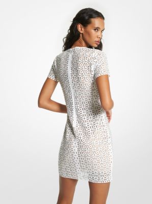 Embellished Laser Cut Scuba Dress image number 1