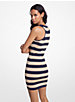 Metallic Striped Recycled Viscose Blend Dress image number 1