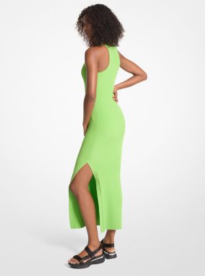 Ribbed Tank Dress Green