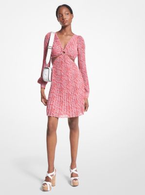  Michael Michael Kors Women's Printed Flounce-Trim Dress :  Clothing, Shoes & Jewelry