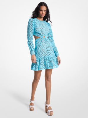 Zebra Eyelet Cotton Cutout Dress image number 0