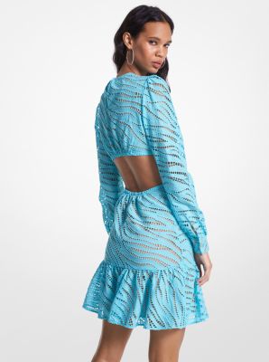 Zebra Eyelet Cotton Cutout Dress image number 1