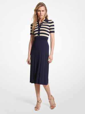 Michael kors striped maxi dress online