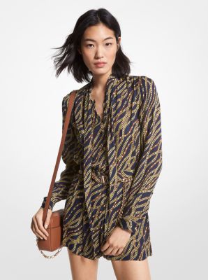 Status Print Georgette Romper image number 0