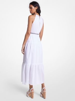 Chain Halter Cotton Lawn Midi Dress image number 1