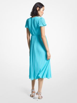 Plissiertes Midikleid aus Georgette image number 1