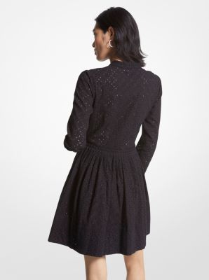 Robe chemisier en coton à œillets