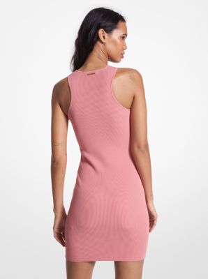 Ribbed Knit Racerback Tank Dress image number 1