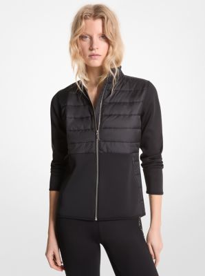 Michaelkors Mixed-Media Jacket,BLACK