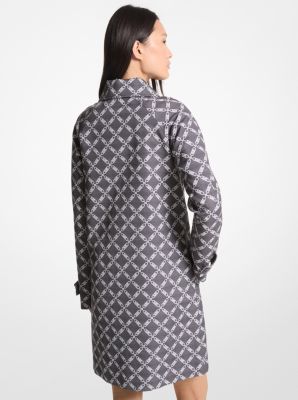 Empire Logo Jacquard Balmacaan Coat