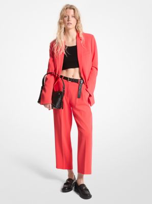 Michaelkors Pleated Crepe Pants,CORAL