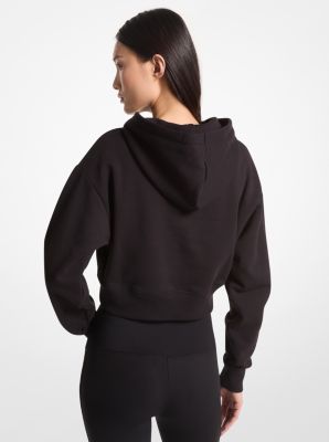 Empire Logo Organic Cotton Terry Cropped Hoodie image number 1