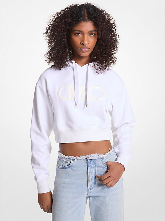 Empire Logo Organic Cotton Terry Cropped Hoodie image number 0