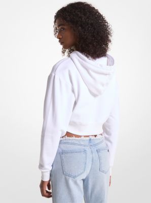 Empire Logo Organic Cotton Terry Cropped Hoodie image number 1