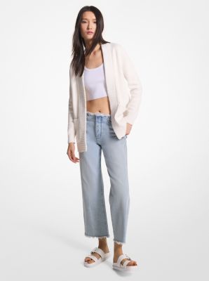 Slim Factor by Investments Open-Front Mesh Cardigan