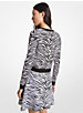 Zebra Jacquard Zip-Up Sweater image number 1
