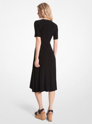 Robe mi longue en tricot extensible c tel Michael Kors Canada